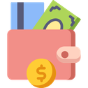 Wallet it creditcard and a bill